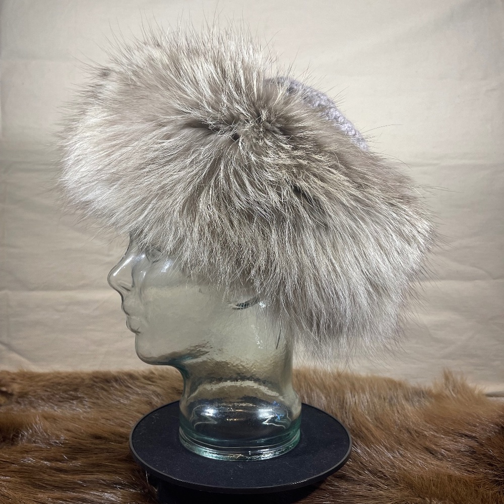 Fur Brimmed Beanie Hat - Picture 1 of 4